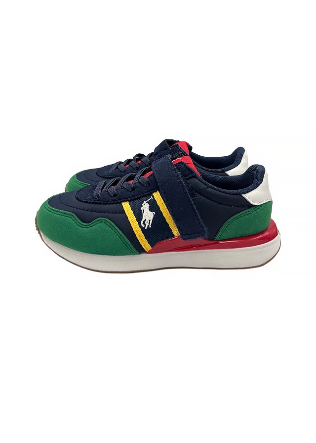 Кросівки, (червона, зелена  вставки), Темно-синій, POLO Ralph Lauren США, 25OZ