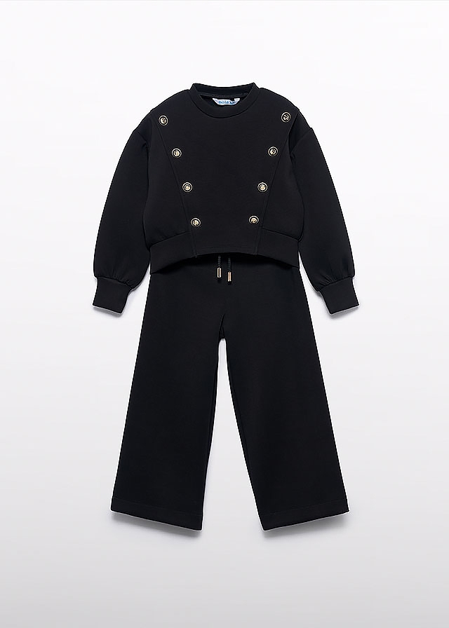 Комплект, Пуловер + штани, Чорний, AbelLula Іспанія, 26OZ