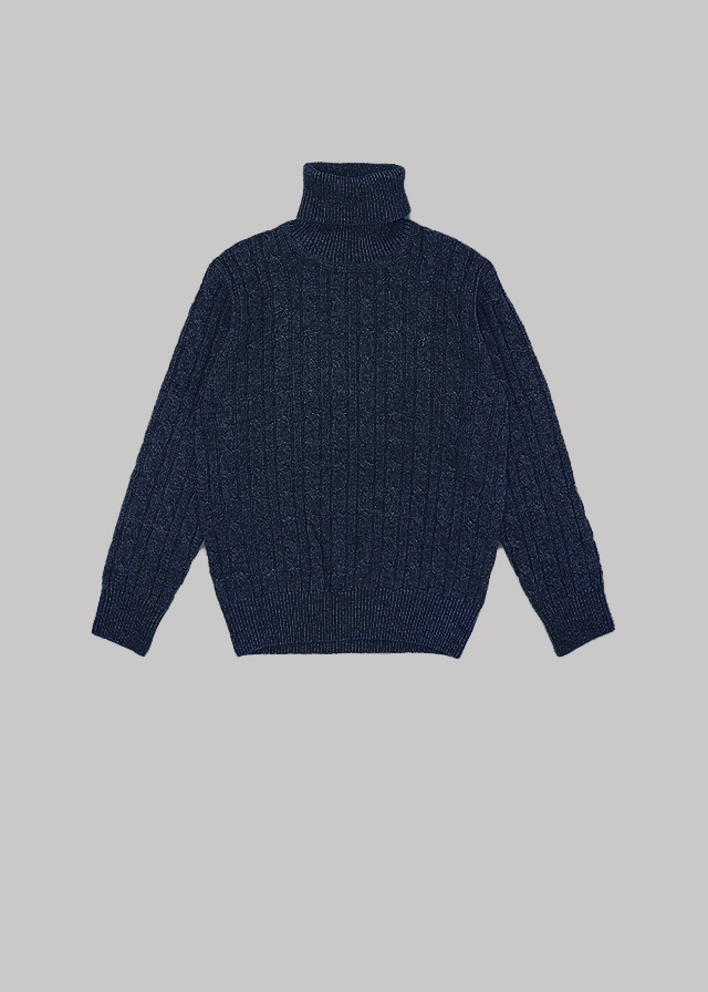 Светр, Гольф, Темно-синій, JECKERSON Італія, 25OZ