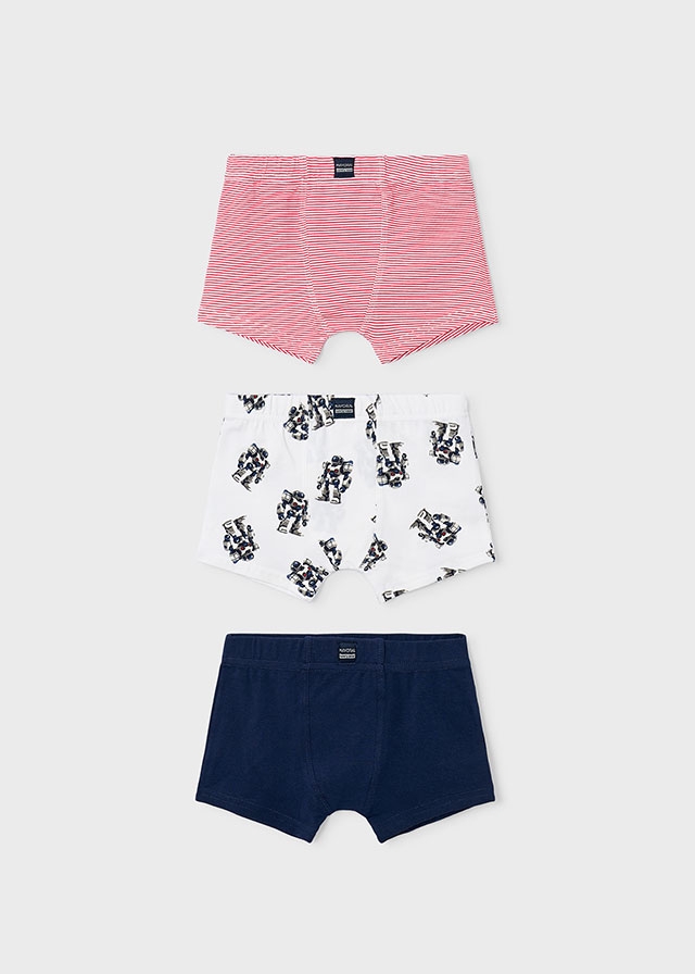 Білизна, Боксери 3 шт. Темно-синій,, Червоний, Mayoral Іспанія, 26VL