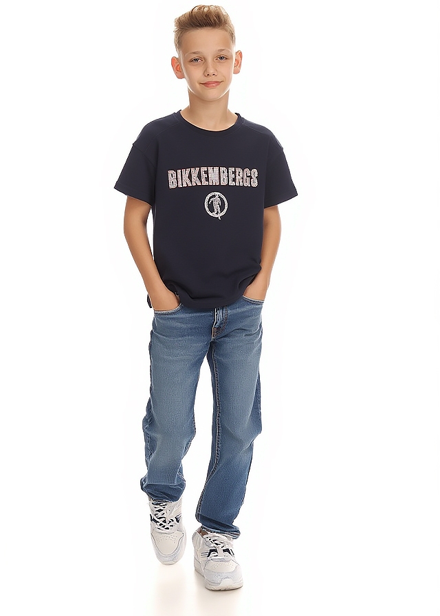 Футболка, Темно-синій, Bikkembergs Італія, 26VL
