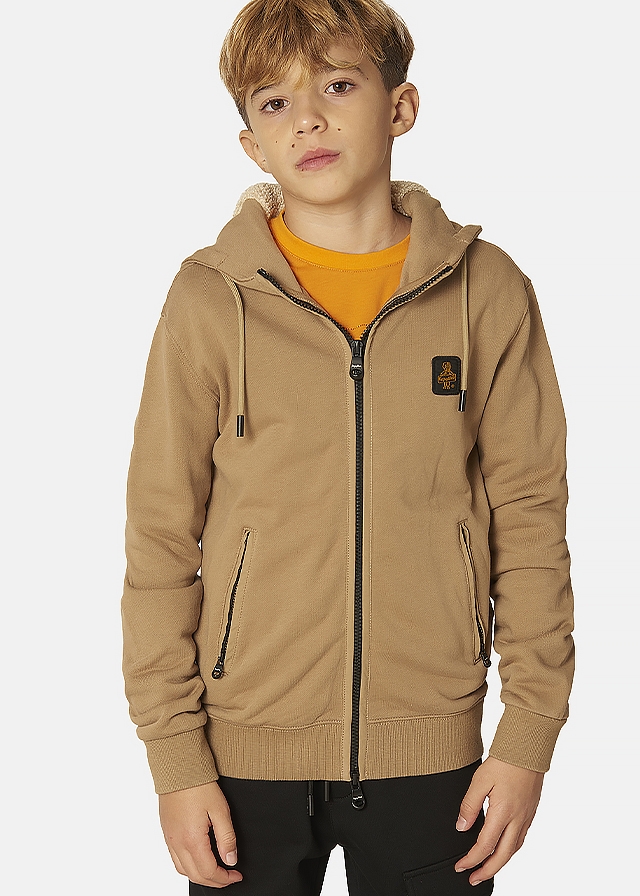 Кофта, з капюшоном, тринитка, Бежевий, RefrigiWear Італія, 25OZ