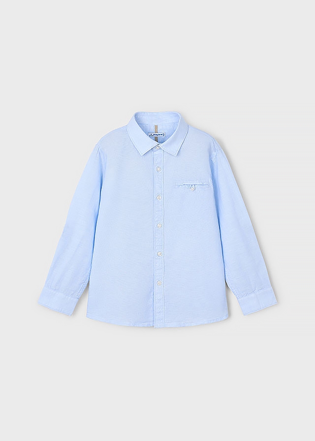 Сорочка, довгий рукав, Блакитний, Mayoral Іспанія, 25VL
