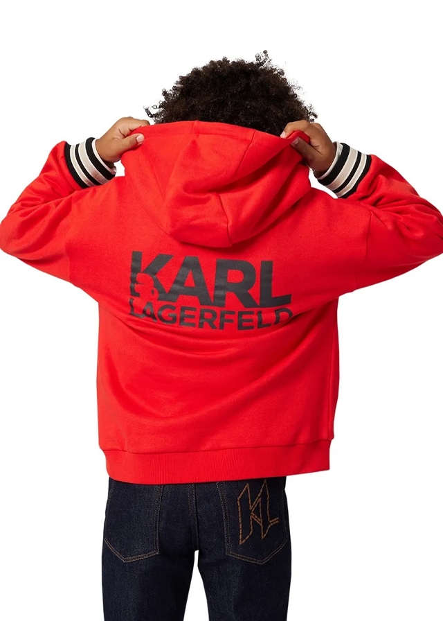 Пуловер, з капюшоном (легке утеплення), Червоний, Karl Lagerfeld  Німеччина, 26OZ