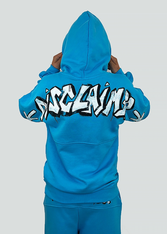 Пуловер, з капюшоном, Синій, DISCLAIMER Італія, 25VL