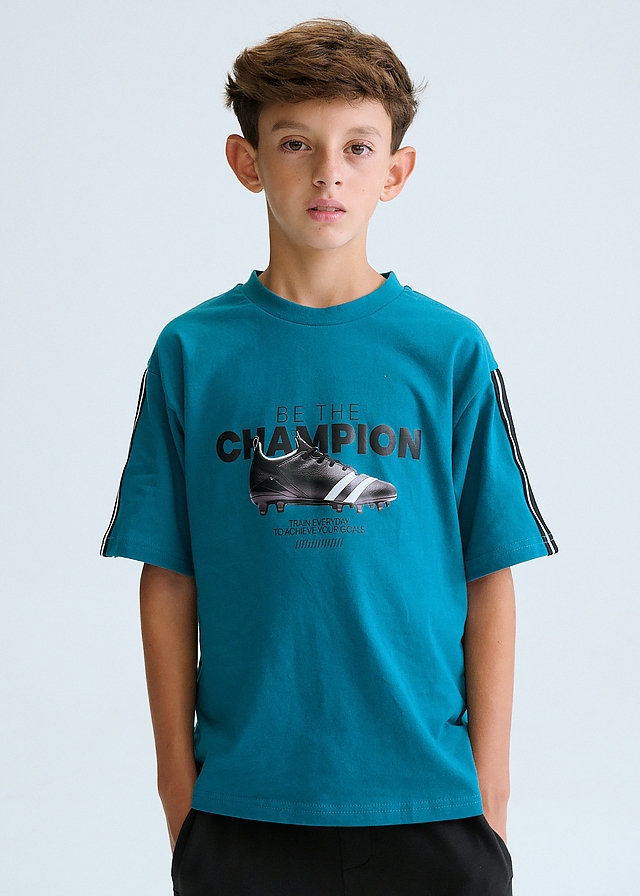 Комплект, Футболка бірюзова + шорти, Чорний, Mayoral Іспанія, 26VL