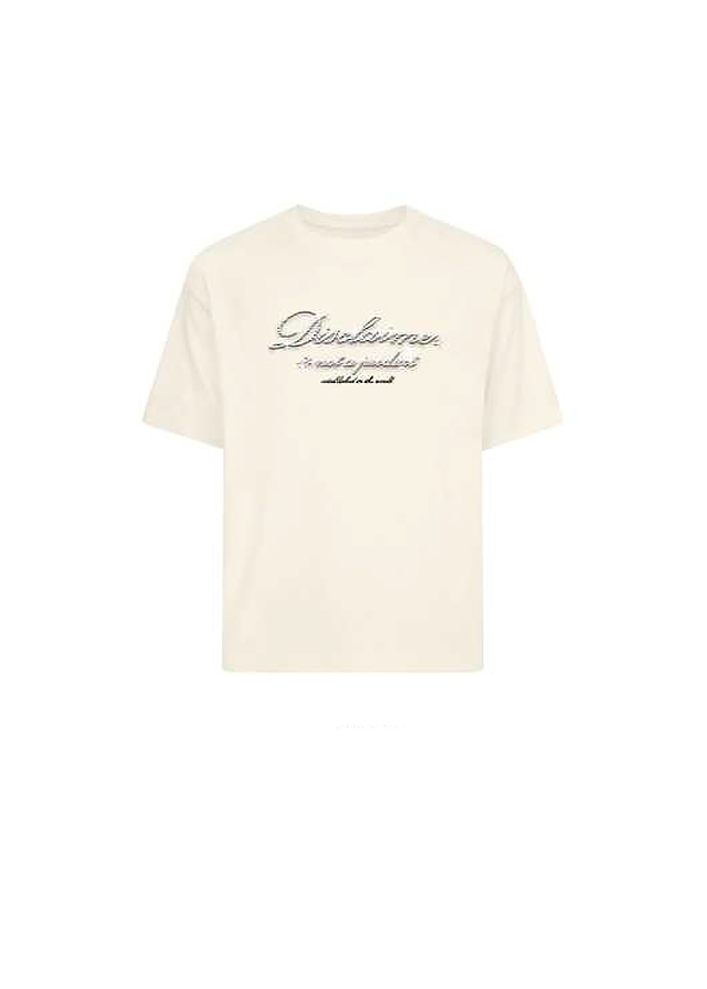 Футболка, зі стразами, Бежевий, DISCLAIMER Італія, 26OZ