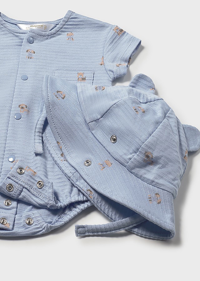 Комбінезон, Напівкомбінезон + панамка, Блакитний, Mayoral Іспанія, 26VL