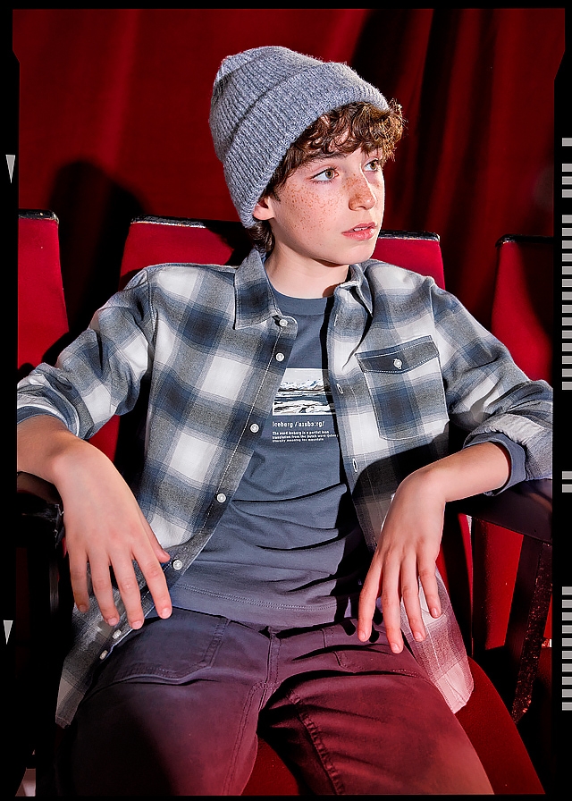 Сорочка, в клітинку, довгий рукав, Синій, Mayoral Іспанія, 26OZ