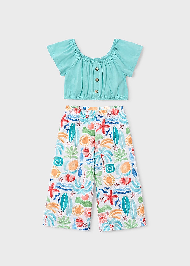 Комплект, Блуза + штани, М'ятний, Mayoral Іспанія, 26VL