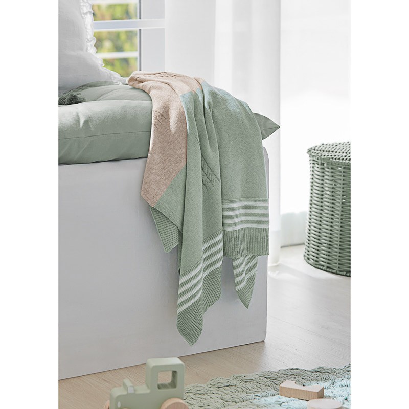 Ковдра, в'язана 100см х 80см, Білий, Mayoral Іспанія, 23VL