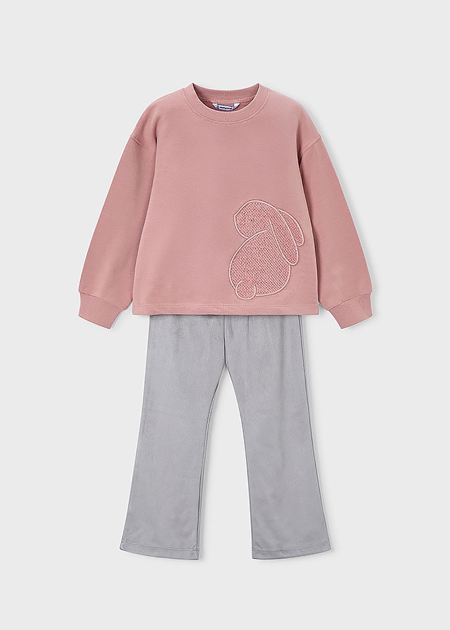 Комплект, Пуловер + сірі легінси, Рожевий, Mayoral Іспанія, 26OZ