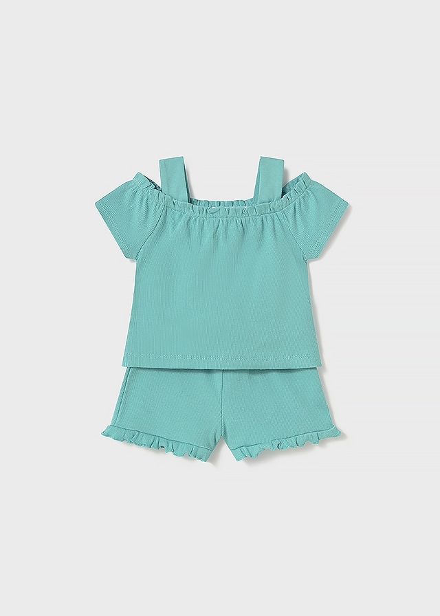 Комплект, Футболка + шорти, Бірюзовий, Mayoral Іспанія, 25VL