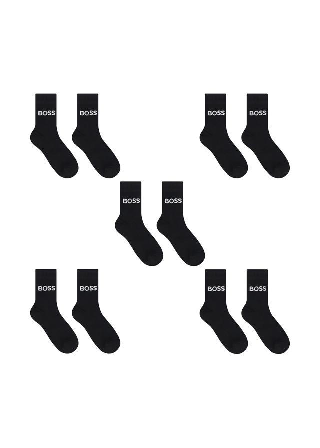 Шкарпетки, 5 пар, Чорний, BOSS Німеччина, 26OZ