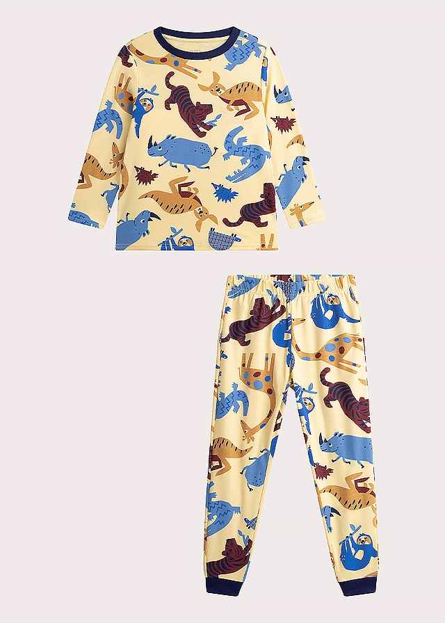 Піжама, Джемпер + штани, Жовтий, Du pareil au meme Франція, 25VL