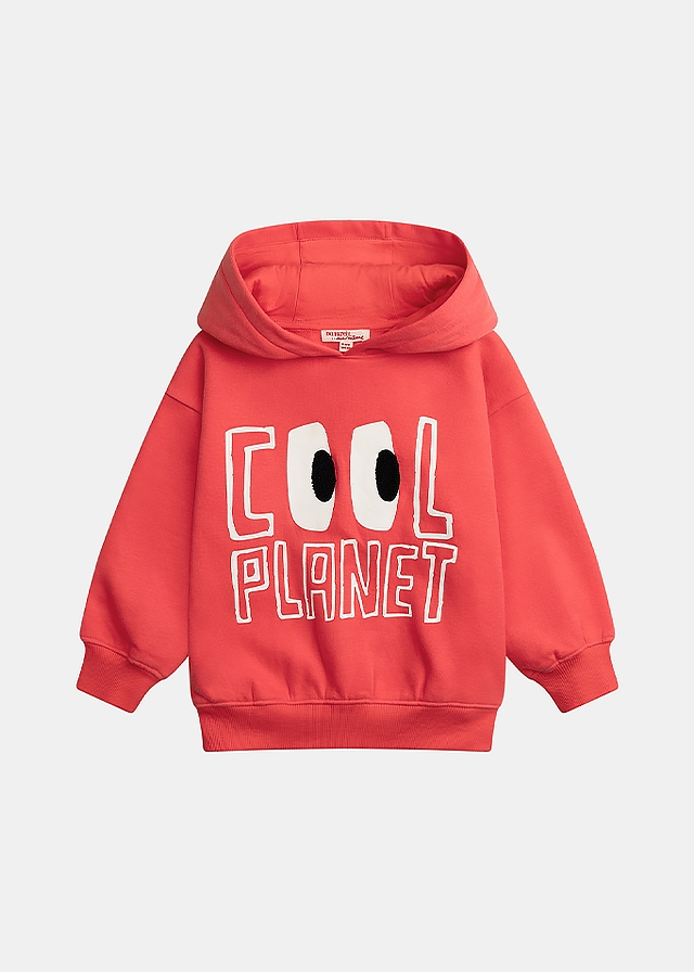 Пуловер, утеплений, з капюшоном, Червоний, Du pareil au meme Франція, 26VL