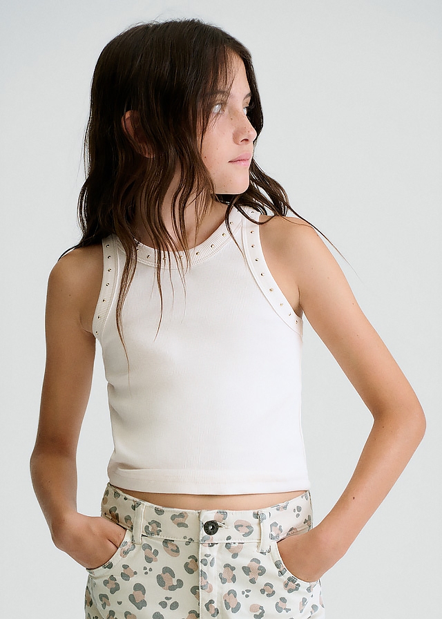 Футболка, Майка, Кремовий, Mayoral Іспанія, 26VL