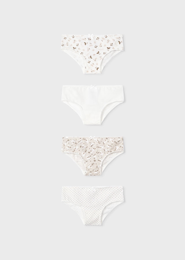 Білизна, Труси 4 шт., Бежевий, Mayoral Іспанія, 25OZ Білизна, Труси 4 шт., Бежевий, Mayoral Іспанія, 25OZ