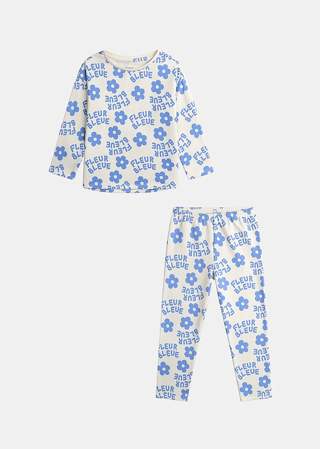 Піжама, утеплена Джемпер + штани, Кремовий, Du pareil au meme Франція, 26VL