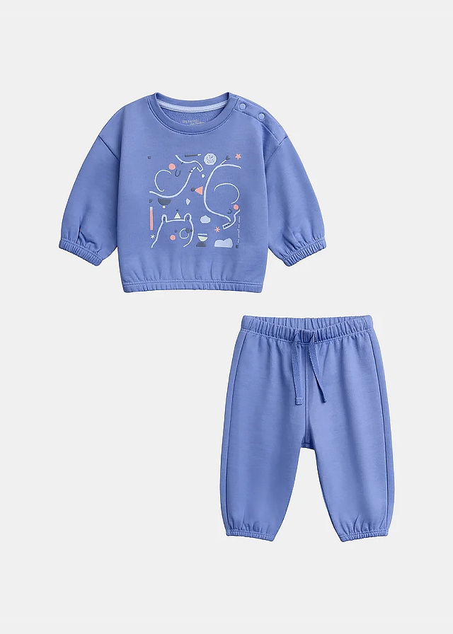 Комплект, Пуловер + штани, Синій, Du pareil au meme Франція, 26VL