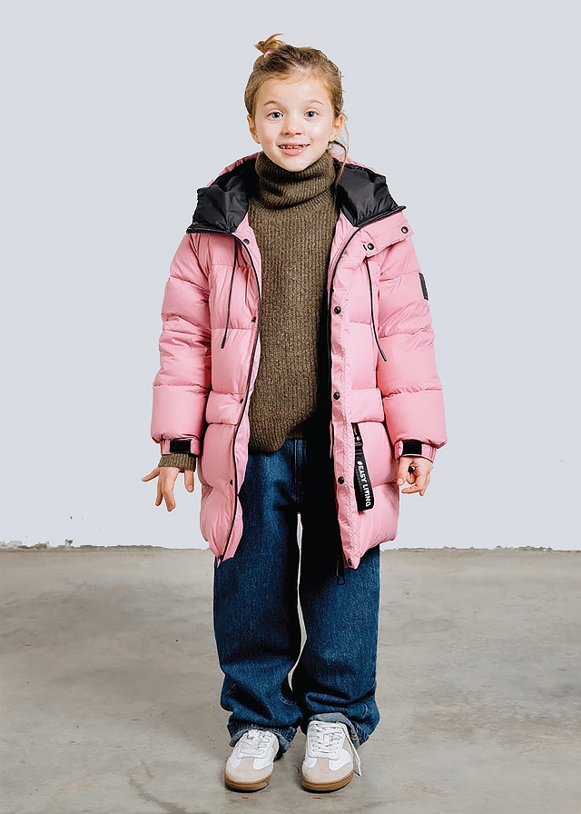 Пальто, з капюшоном, тепле, Рожевий, Montereggi Італія, 26OZ