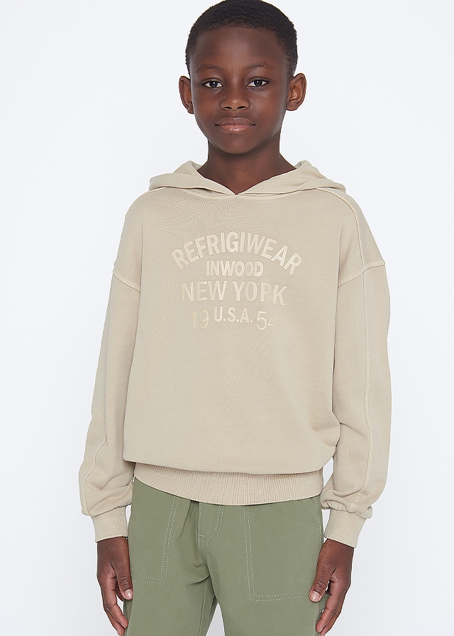 Пуловер, з капюшоном, Бежевий, RefrigiWear Італія, 25VL