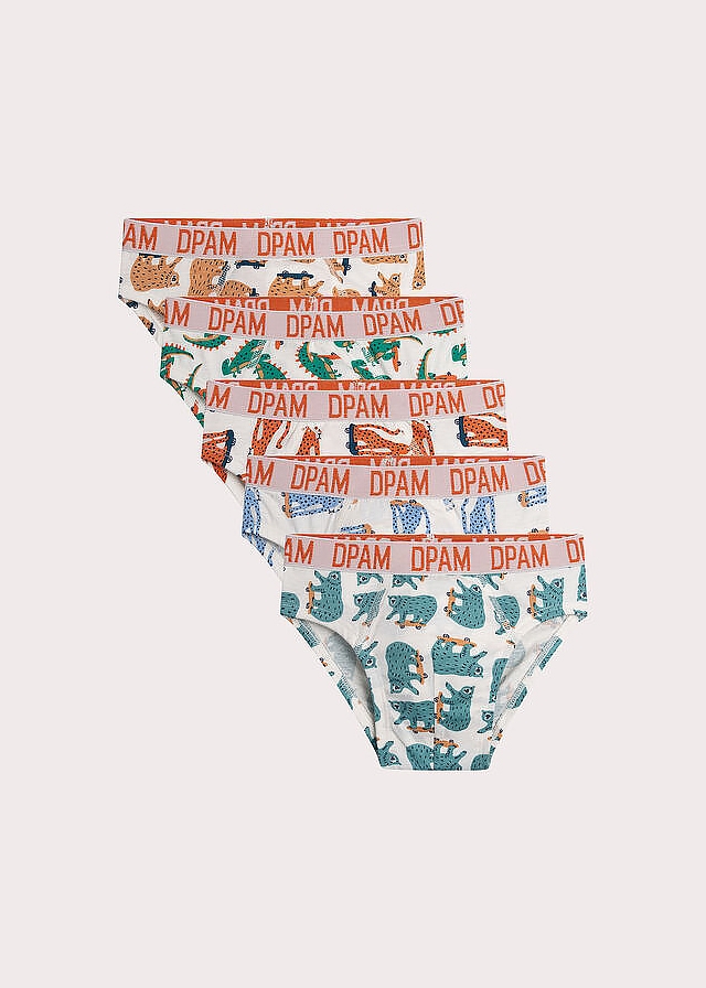 Білизна, Труси 5 шт., Бежевий, Du pareil au meme Франція, 26OZ