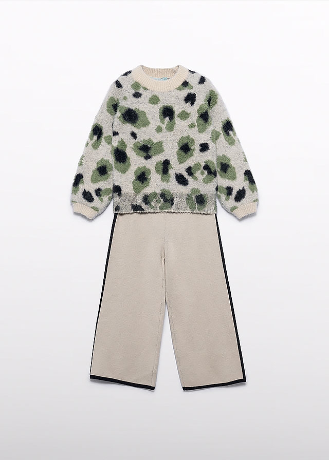 Комплект, Светр зелений + штани, Чорний, AbelLula Іспанія, 26OZ