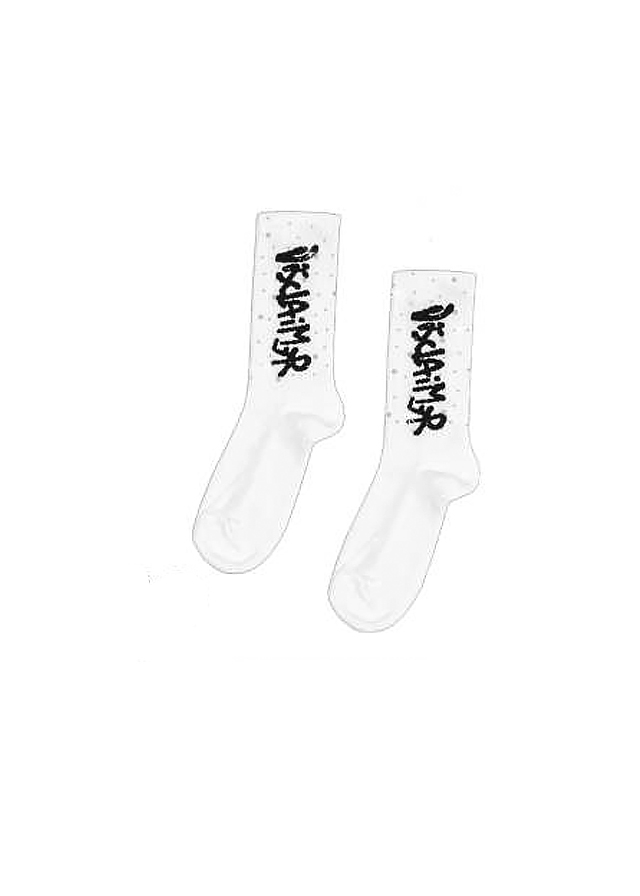 Шкарпетки, зі стразами, Білий, DISCLAIMER Італія, 26OZ