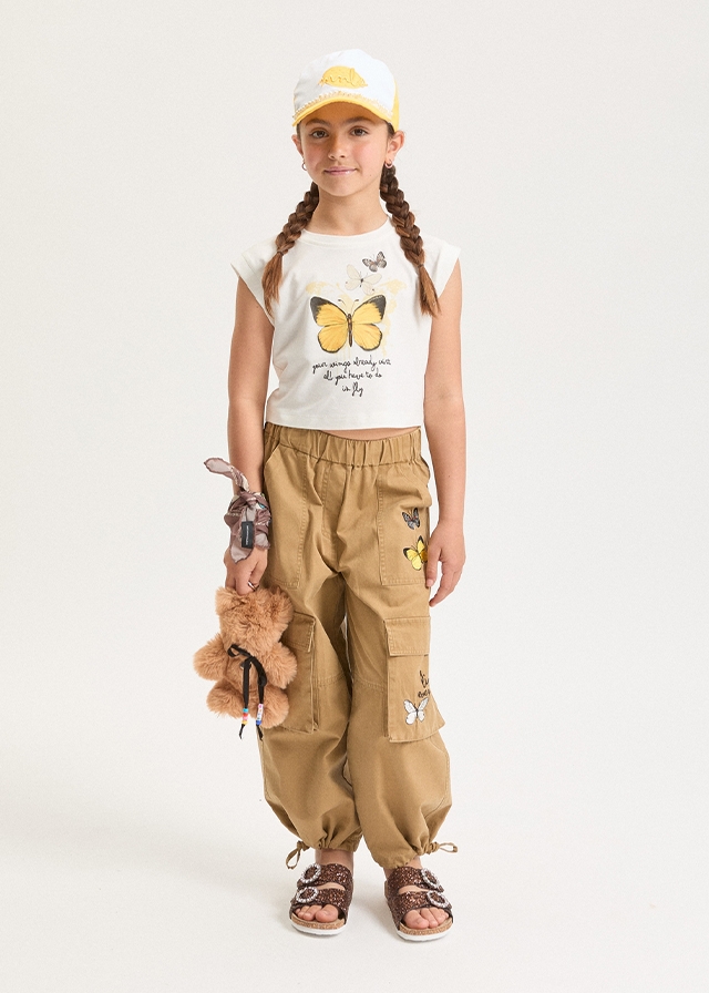 Футболка, Кремовий, MONNALISA Італія, 26VL