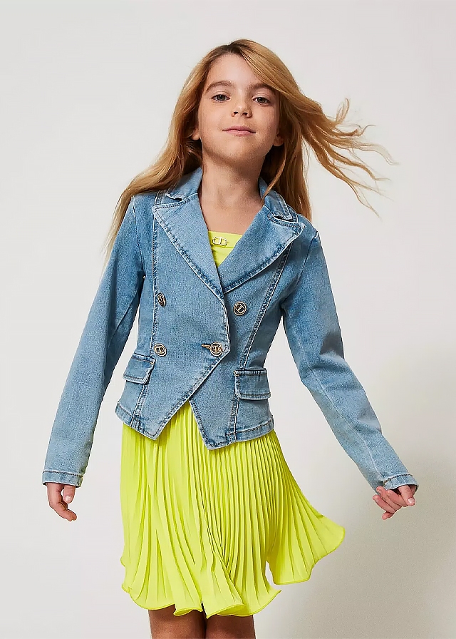 Піджак, джинсовий, Блакитний, TWINSET Італія, 25VL