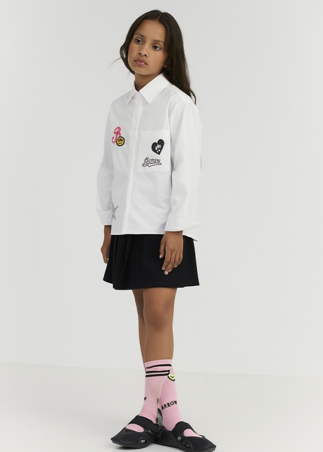 Сорочка, Білий, BARROW Kids Італія, 26VL Сорочка, Білий, BARROW Kids Італія, 26VL