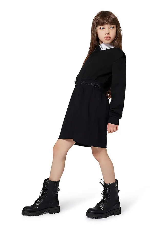 Сукня, довгий рукав, Чорний, Karl Lagerfeld  Німеччина, 26OZ