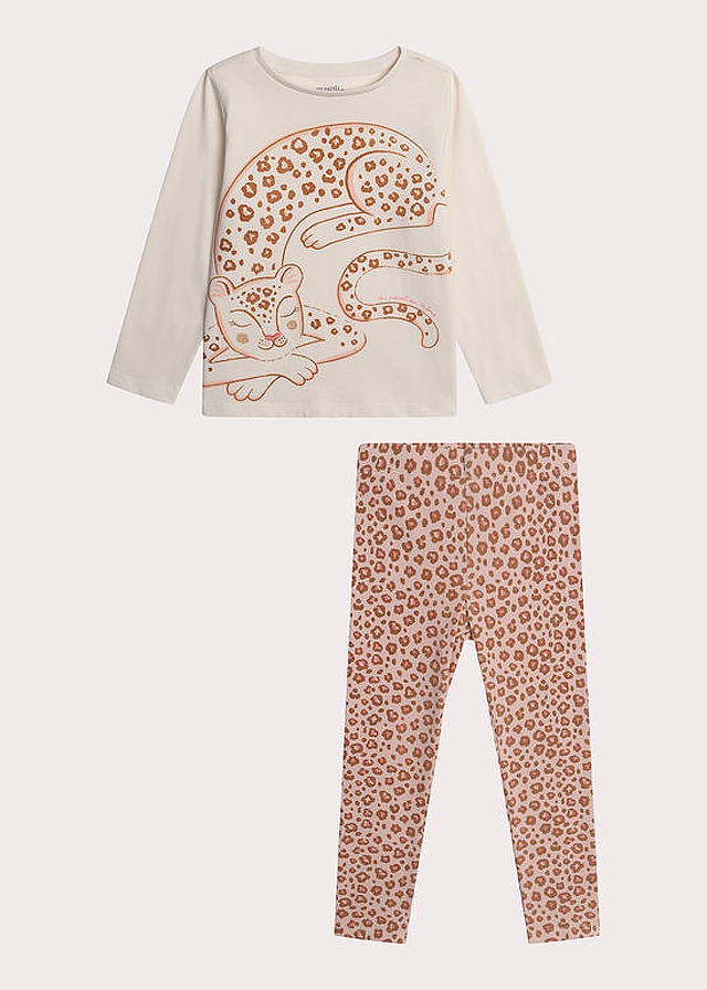 Піжама, Джемпер + штани, Бежевий, Du pareil au meme Франція, 26OZ