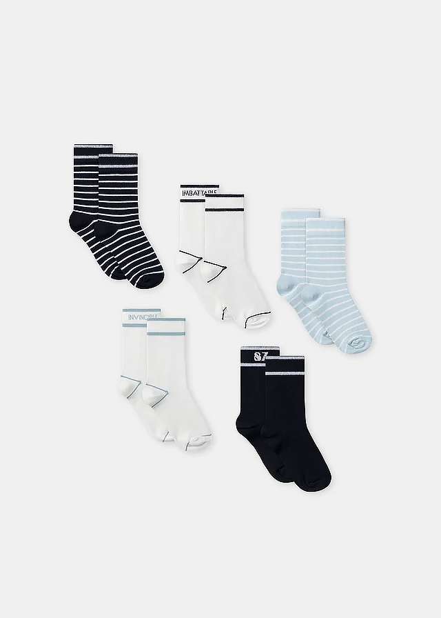 Шкарпетки, 5 пар Темно-синій,, Білий, Sergent Major Франція, 26VL