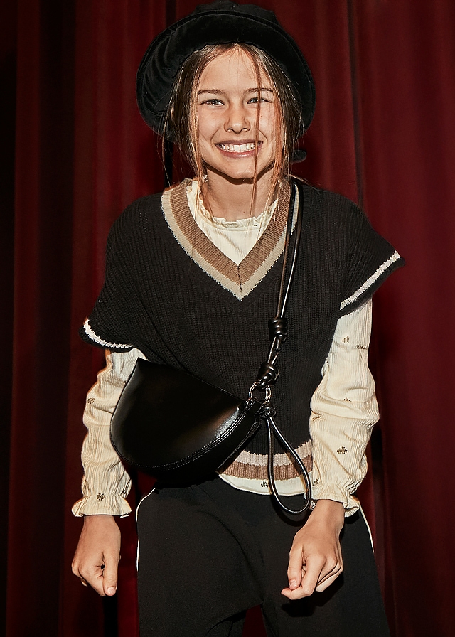 Жилет, в'язаний, Чорний, Mayoral Іспанія, 26OZ