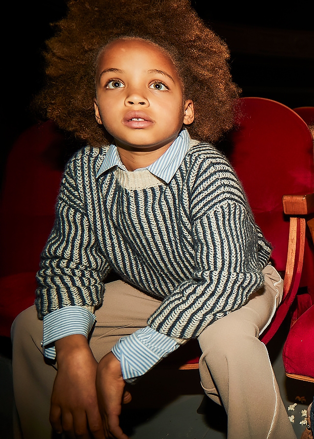 Светр, в бежеву смугу, Зелений, Mayoral Іспанія, 26OZ