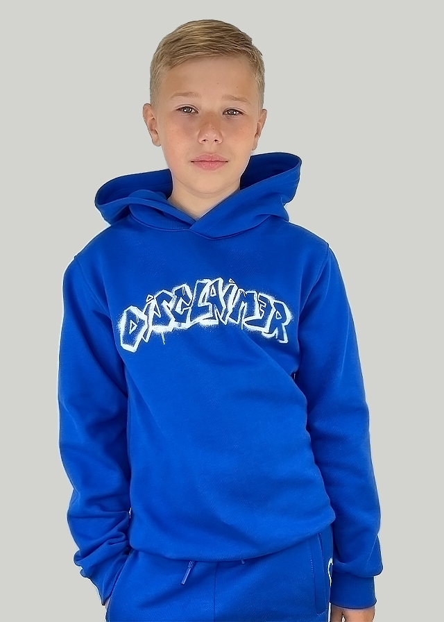 Пуловер, з капюшоном, утеплений, Синій, DISCLAIMER Італія, 25OZ