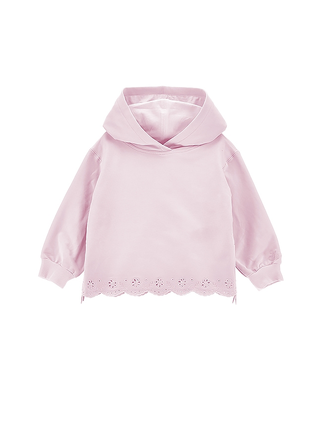 Пуловер, з капюшоном, Рожевий, MONNALISA Італія, 26VL