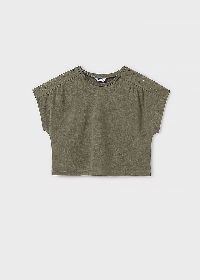 Футболка, з люрексом, Зелений, Mayoral Іспанія, 25VL