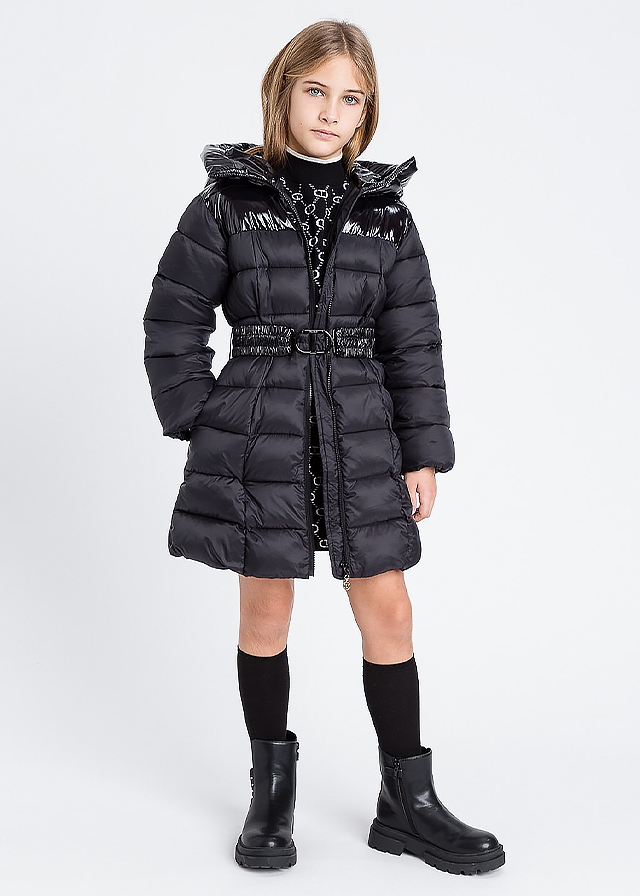 Пальто, з капюшоном, Чорний, TWINSET Італія, 26OZ