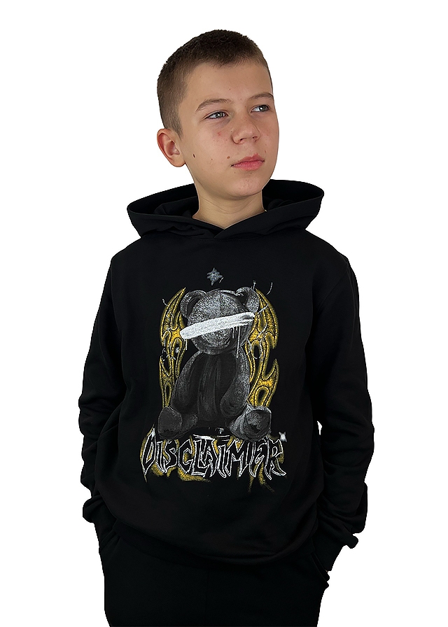 Пуловер, з капюшоном, утеплений, Чорний, DISCLAIMER Італія, 26OZ