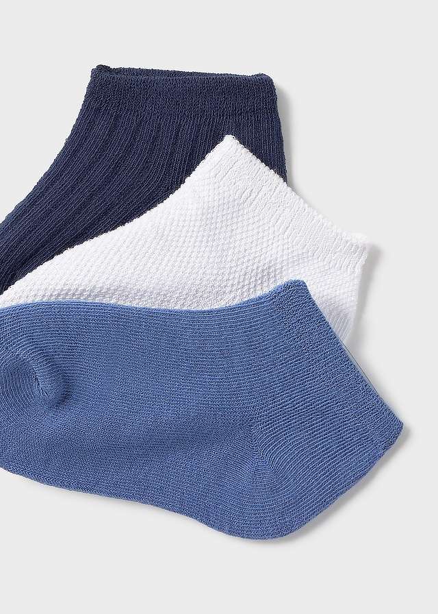 Шкарпетки, 3 пари  Білий, Синій,, Темно-синій, Mayoral Іспанія, 26VL