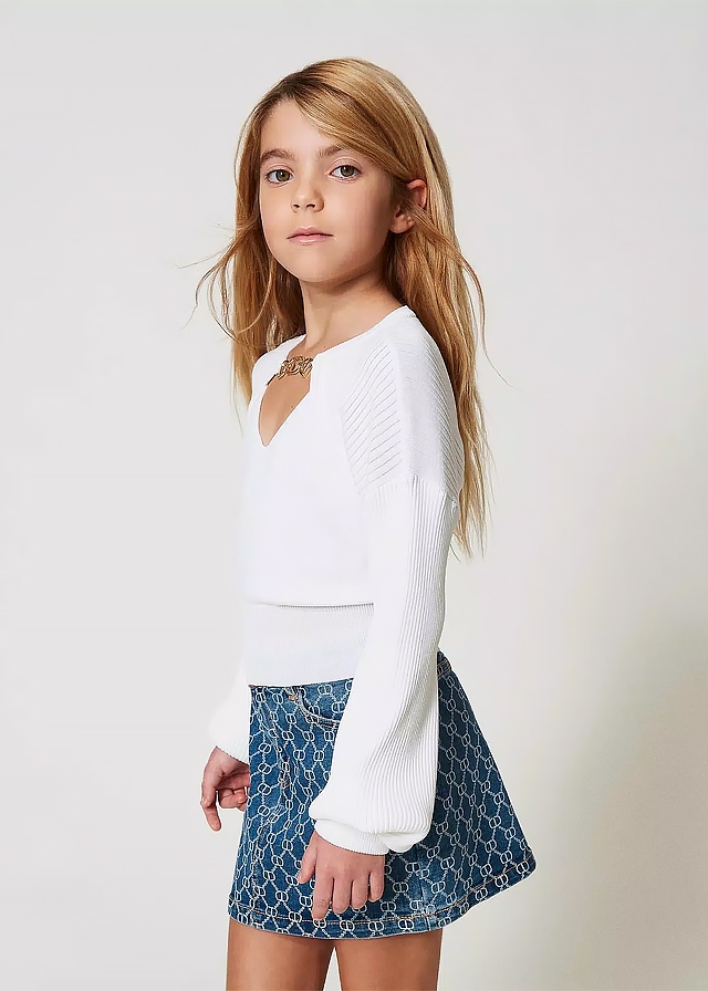 Спідниця, джинсова, Синій, TWINSET Італія, 25VL