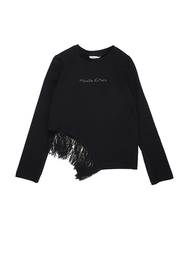 Джемпер, Чорний, Manila Grace Італія, 26OZ