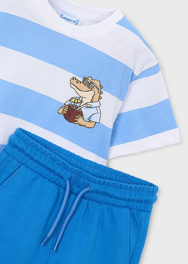 Комплект, Футболка + шорти, Синій, Mayoral Іспанія, 26VL