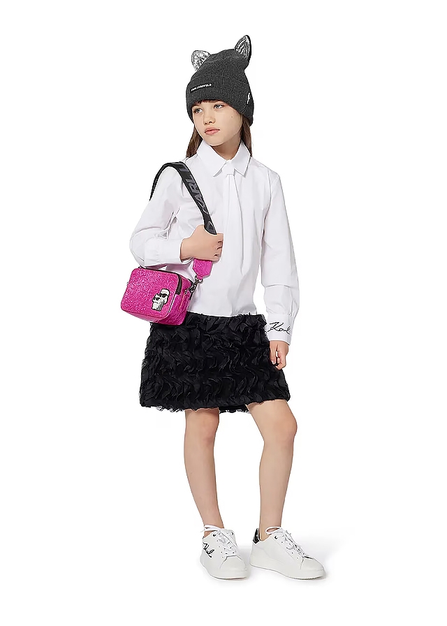 Сукня, довгий рукав, низ чорний, Білий, Karl Lagerfeld  Німеччина, 26OZ