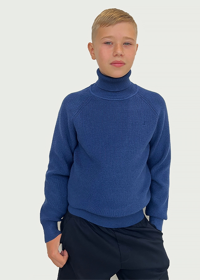 Светр, Гольф, Синій, JECKERSON Італія, 25OZ