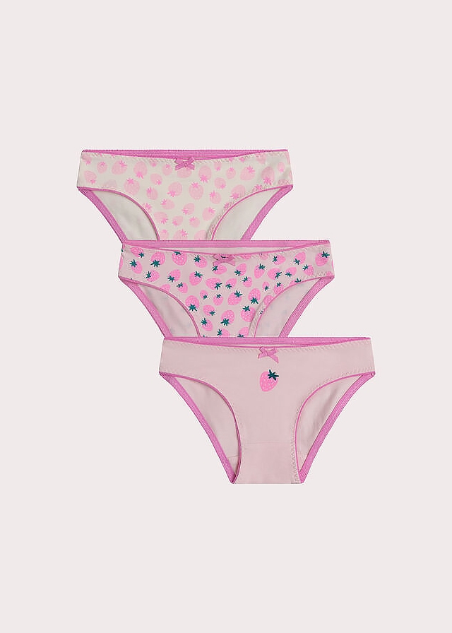 Білизна, Труси 3 шт., Рожевий, Du pareil au meme Франція, 26OZ