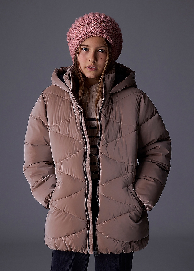 Куртка, з капюшоном (флісова підкладка), Бежевий, Mayoral Іспанія, 26OZ